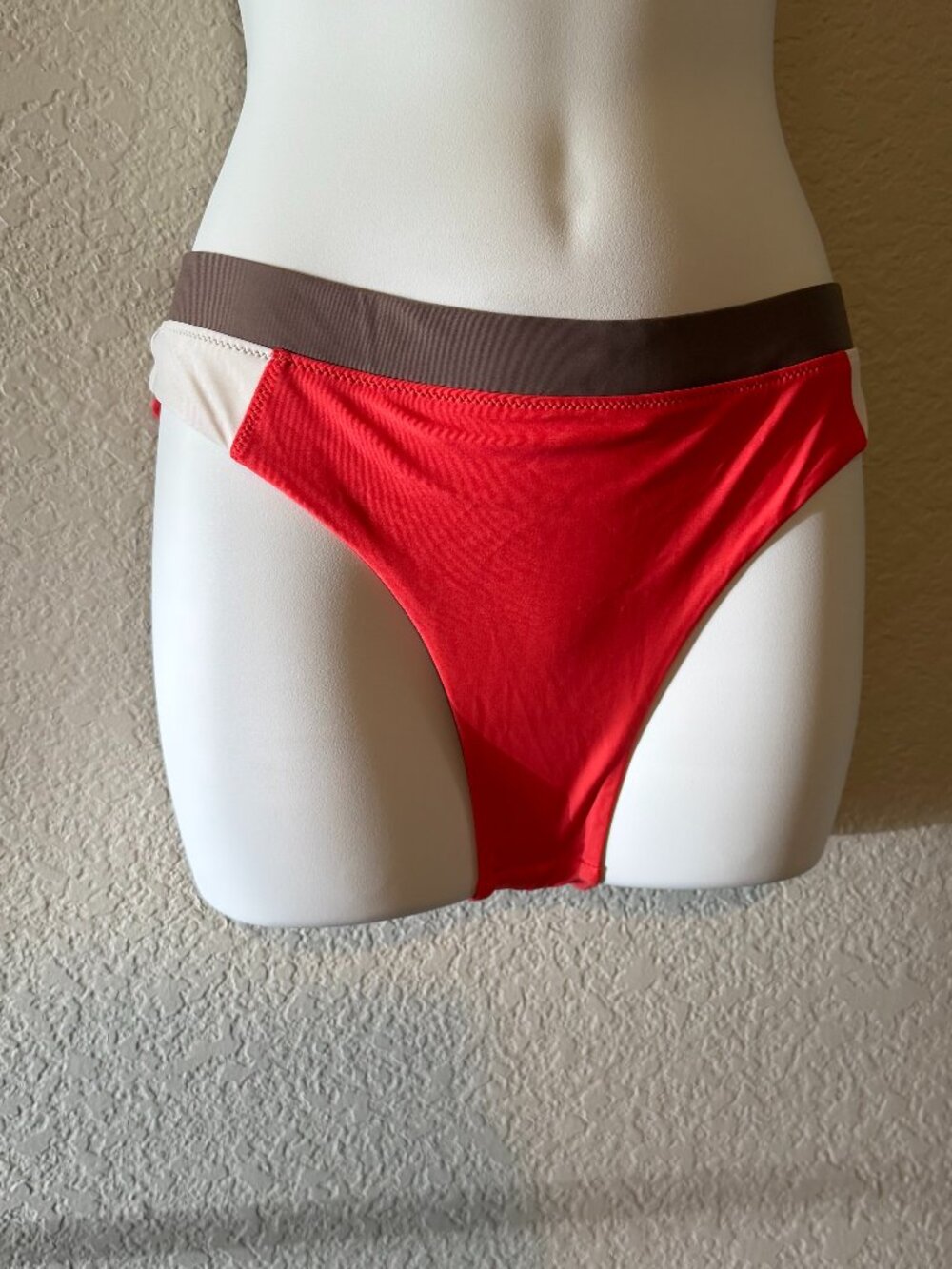 Prana Women's Color Block Baja Bound Cheeky Bikini Bottom, Large, NWT